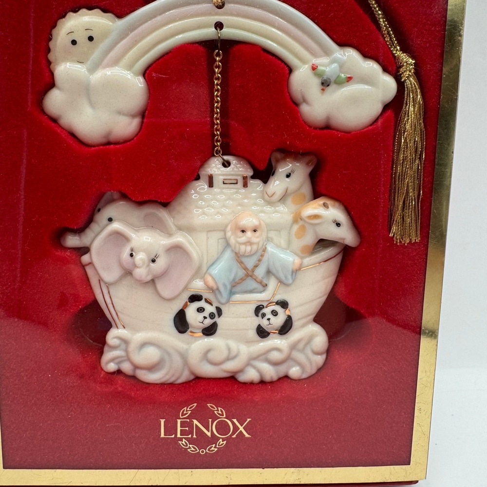 Lenox Noah's Ark Ornament Unisex OS Ivory Rainbow 2pc China 6119044 - Picture 2 of 5